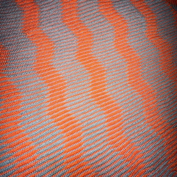 Zara- Men’s Knit Orange/Blue Patterned Collared Shirt- EUC- Sz M- NEVER WORN 💥 - Picture 5 of 6